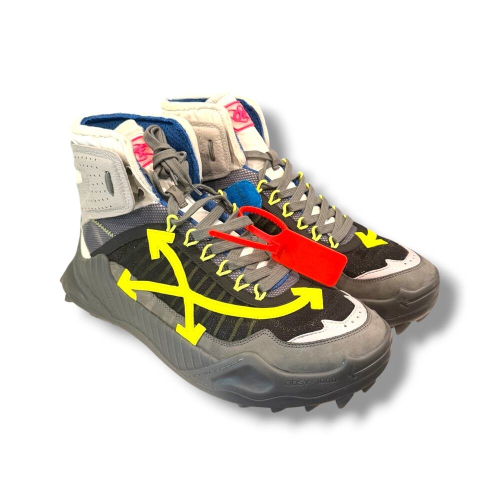 NEW Off-White ODSY-1000 High Sneaker ‘Grey/Yellow’ | Size 46(13US) - Off-White